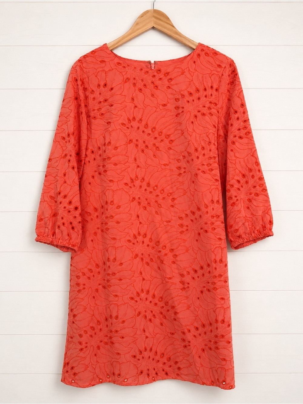 Preston & York Coral Eyelet Embroidered Shift Dress Size 10 - Picture 1 of 8